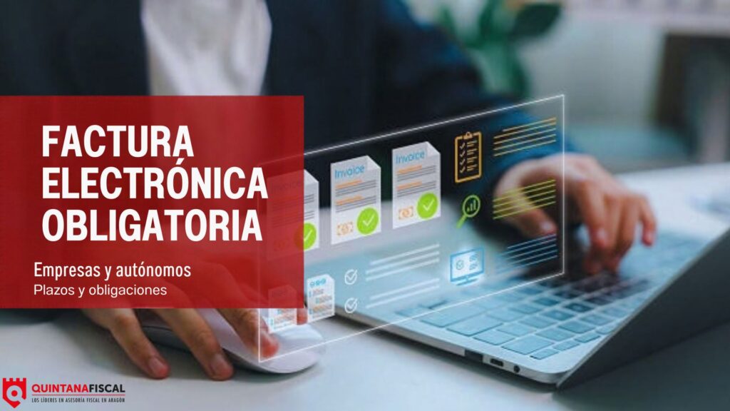 Imagen relacionada con la implantación progresiva de la factura electrónica obligatoria entre empresarios y profesionales en España.